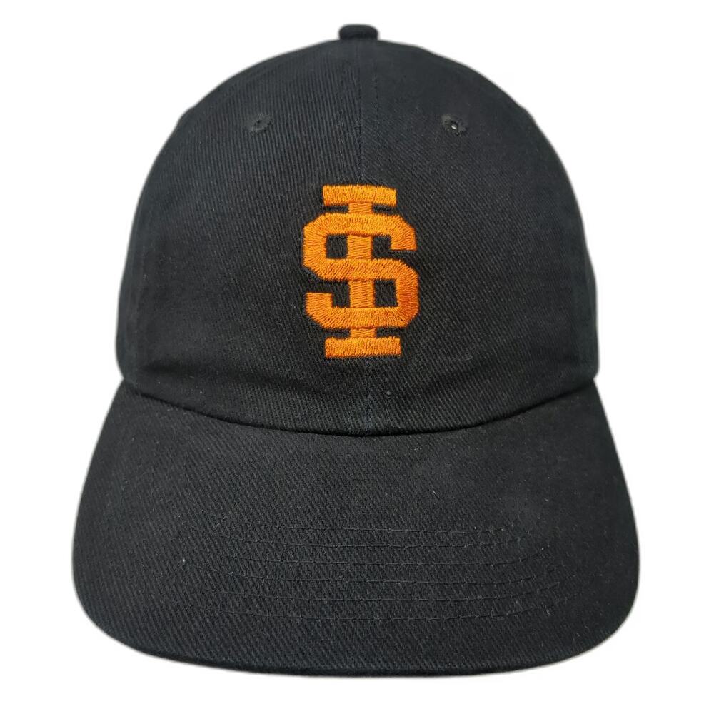 Chef Works Baseball Cap Hat Black Orange One Size SI Logo Embroidered Slideback